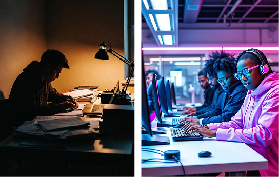 Comparison of self-taught tech learner working alone and a cohort working with a mentor in Lagos